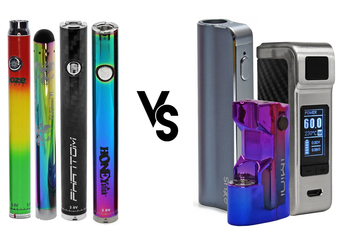 Box Mod Vape versus 510 Thread Battery Vape Batt Box Mod Vape versus 510 Thread Battery Vape Batt