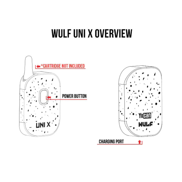 Yocan Wulf UNI X 510 Thread Vape Cart Battery 510 Thread Battery Yocan