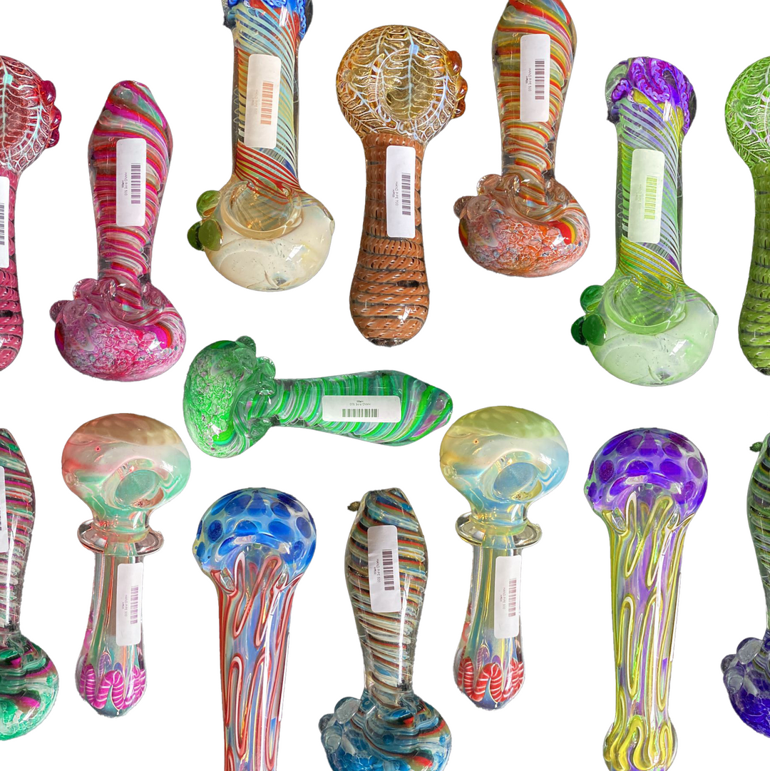 Glass Pipes - Assorted 5" Hand Pipes Glass Pipes Glass Pipes Assorted Color
