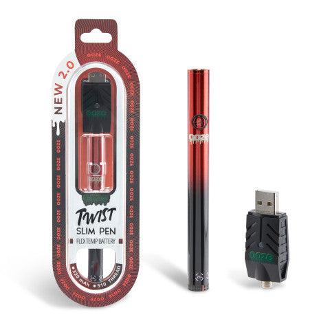 Ooze Twist 2.0 Slim 510 Thread Vape Cart Pen Battery