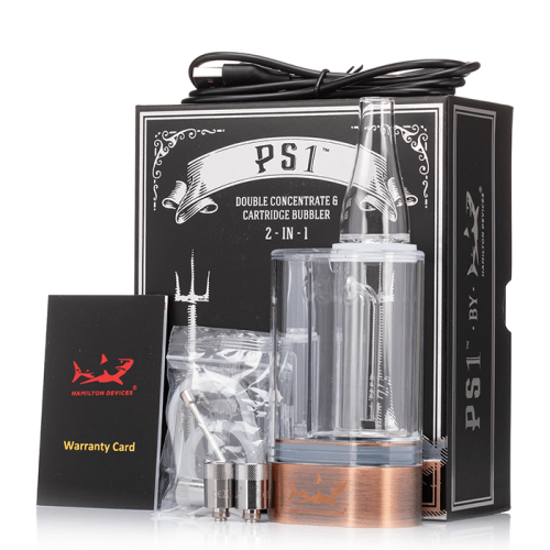Hamilton Devices PS1 2-in-1 Dual 510 Thread Vape Cart Bubbler Vape Batt Hamilton Devices PS1 2-in-1 Dual 510 Thread Vape Cart Bubbler Vape Batt