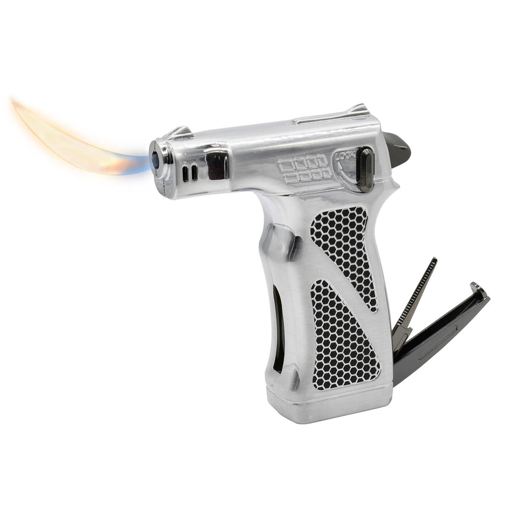 Dissim Hammer Soft Flame Precision Pipe Lighter & Tools Lighters Dissim Silver