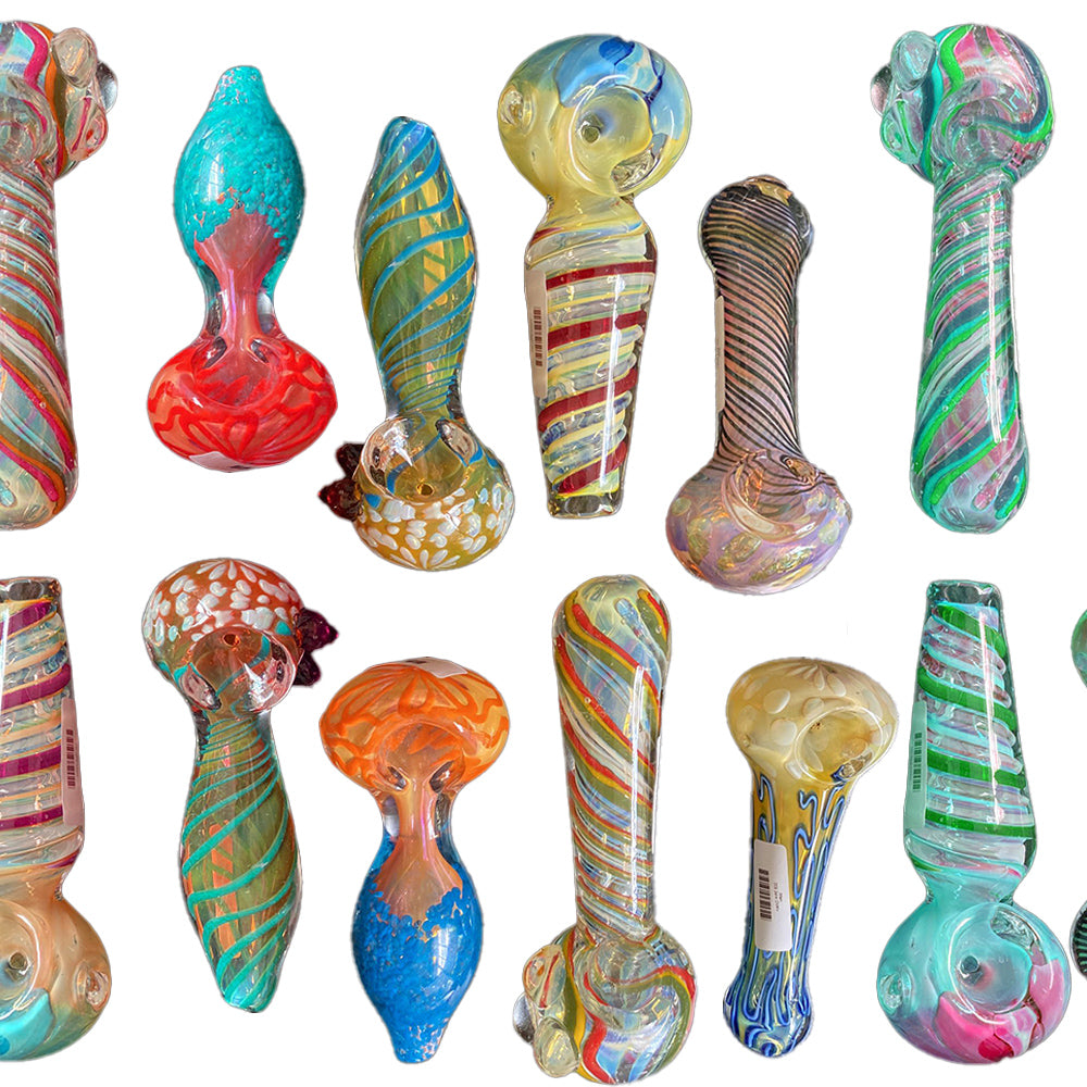 Assorted Glass Hand Pipes - HP700 Glass Pipes Glass Pipes Assorted