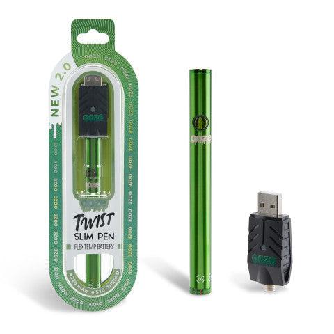 Ooze Twist 2.0 Slim 510 Thread Vape Cart Pen Battery