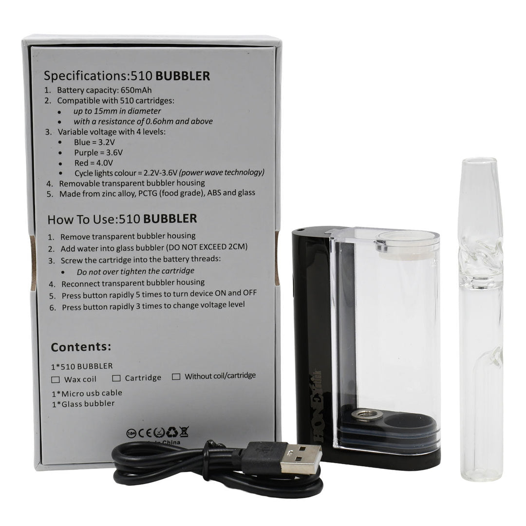Honeystick Bubbler 510 Thread Vape Cart Battery
