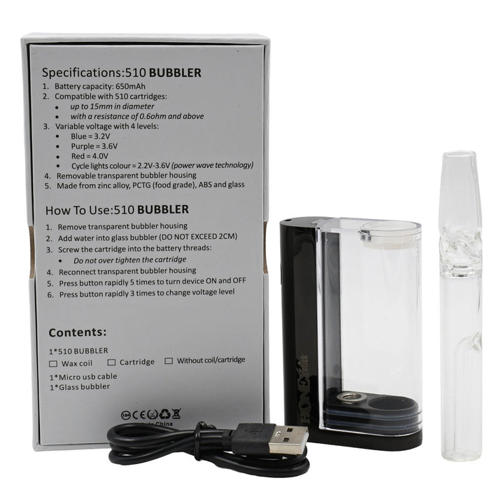 Honeystick Bubbler 510 Thread Vape Cart Battery