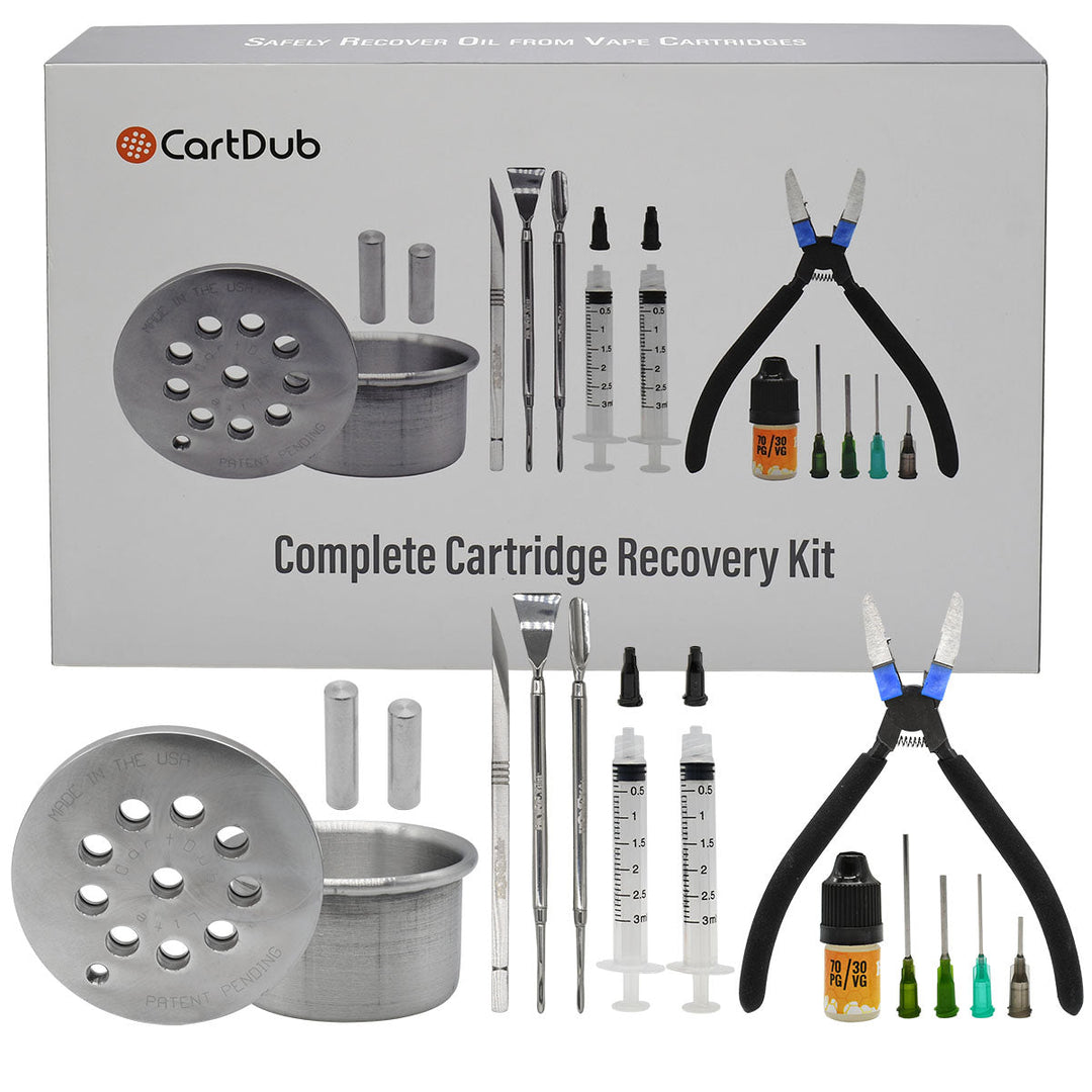 CartDub COMPLETE Kit To Open and Remove Oil from Prefilled Cartridge Vape Accessories Cartdub