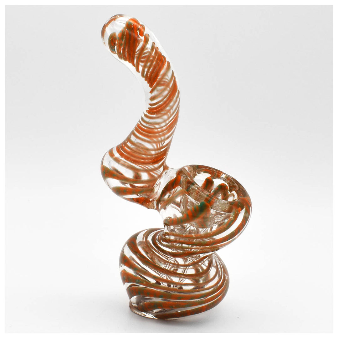 Glass Bubbler - Red Swirl Glass Bubbler Vapebatt