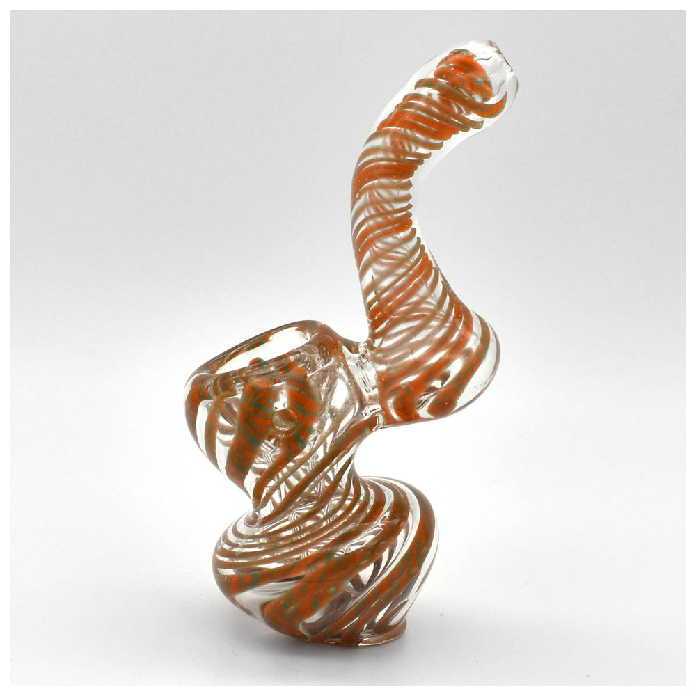 Glass Bubbler - Red Swirl Glass Bubbler Vapebatt