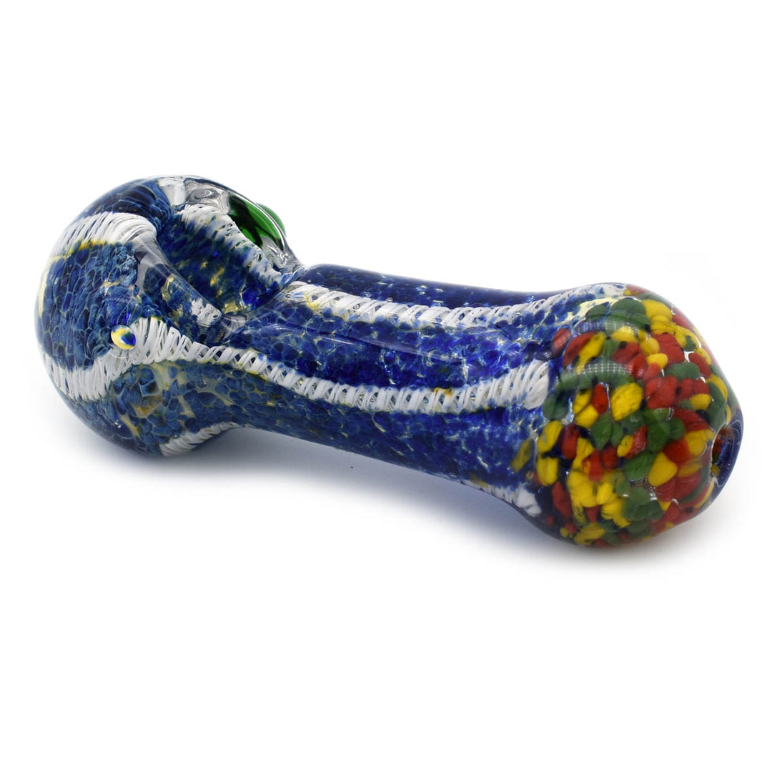 Glass Spoon Pipe - Rasta Wave Glass Pipes Vapebatt