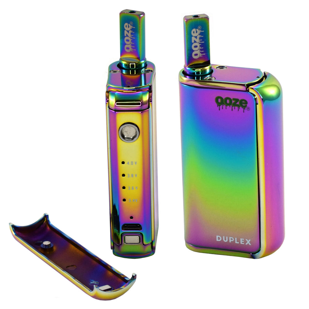 Ooze Duplex Dual Extract 510 Thread Vape Cart Battery Starter Kit 510 Thread Battery Ooze Rainbow