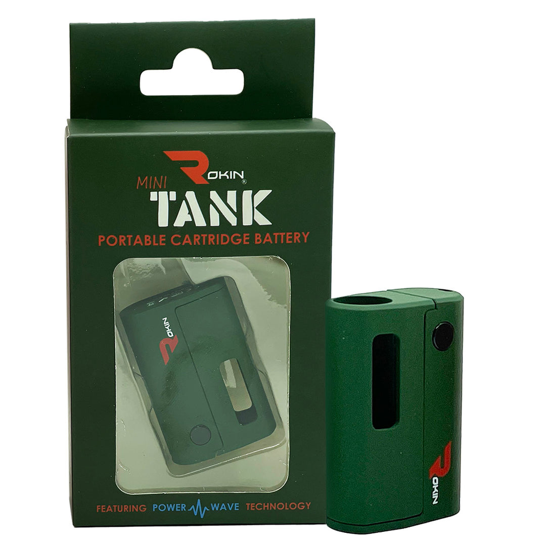 Rokin Mini Tank 510 Thread Vape Cart Battery Vape Batteries Rokin Dark Green