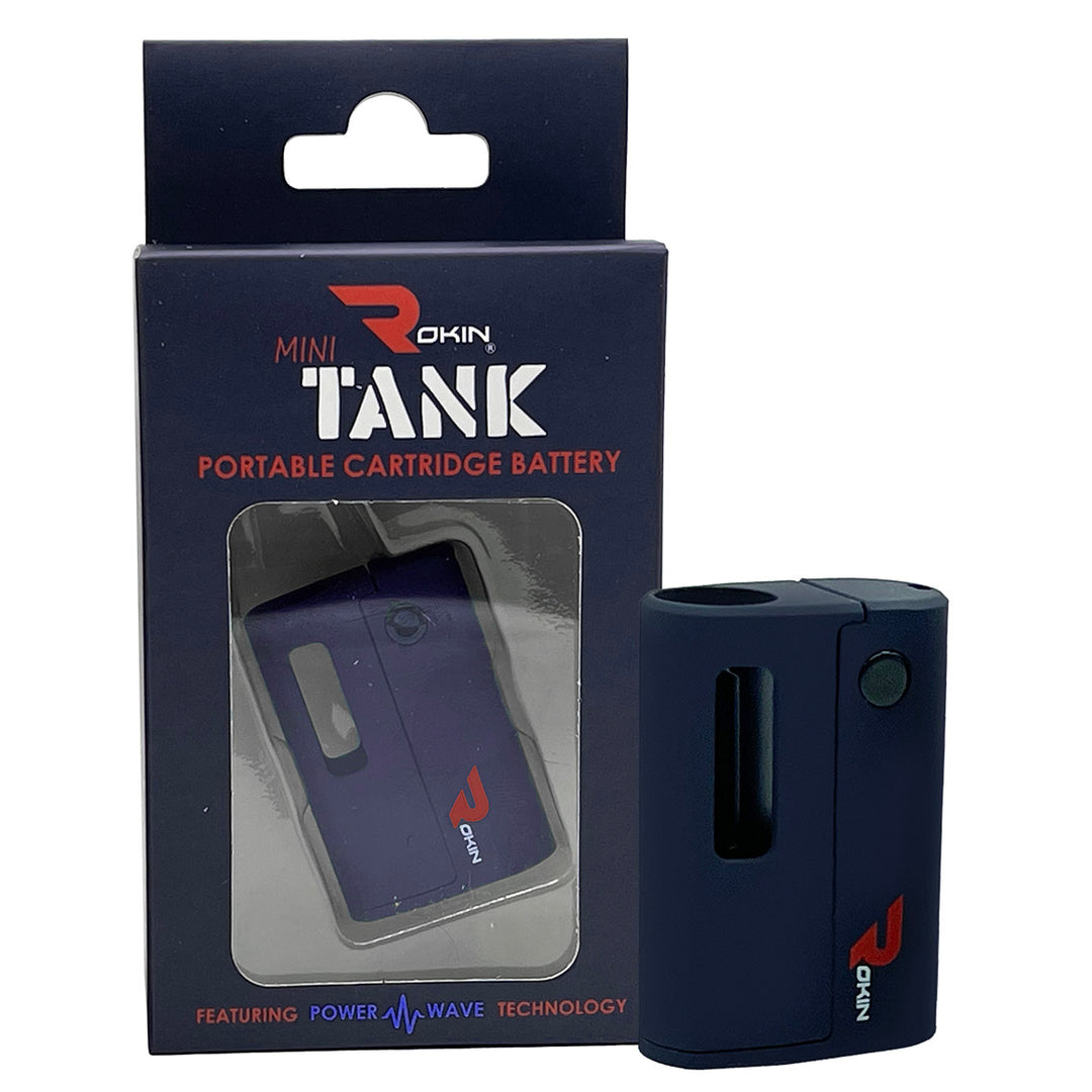 Rokin Mini Tank 510 Thread Vape Cart Battery Vape Batteries Rokin Navy Blue