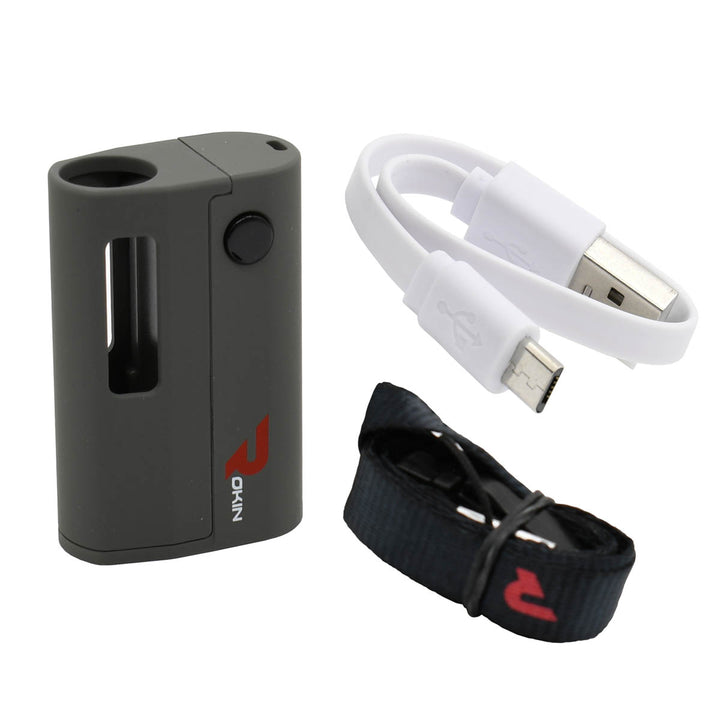 Rokin Mini Tank 510 Thread Vape Cart Battery Vape Batteries Rokin Grey