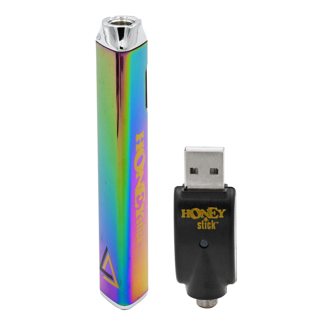 Honeystick Trigon 510 Thread Vape Cart Pen Battery  Honeystick Rainbow
