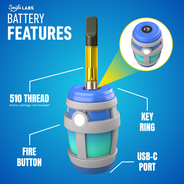 Smyle Labs Chugjamin 510 Thread Vape Cart Battery