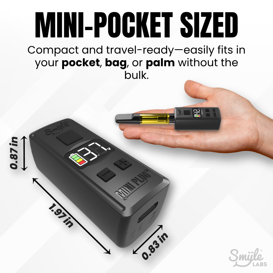 Smyle Labs Mini Plug 510 Thread Vape Cart Battery