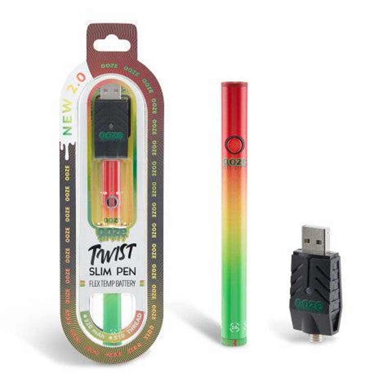 Ooze Twist 2.0 Slim 510 Thread Vape Cart Pen Battery Vape Batt Ooze Twist 2.0 Slim 510 Thread Vape Cart Pen Battery Vape Batt