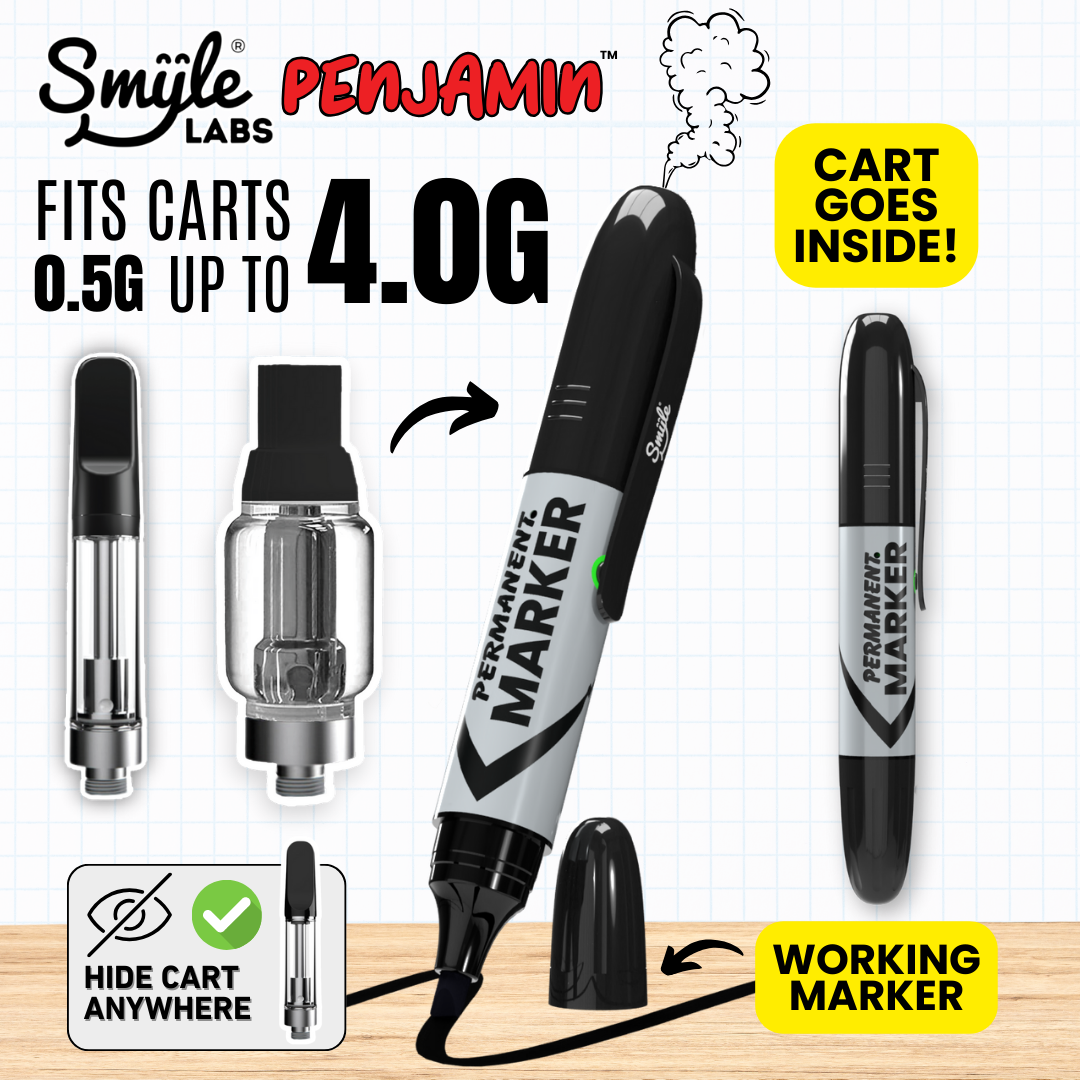 Smyle Labs Permanent Marker 510 Thread Cart Vape Pen Battery