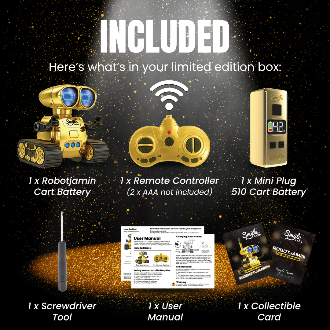 Smyle Labs Robotjamin Limited Edition Remote Control 510 Thread Vape Cart Battery