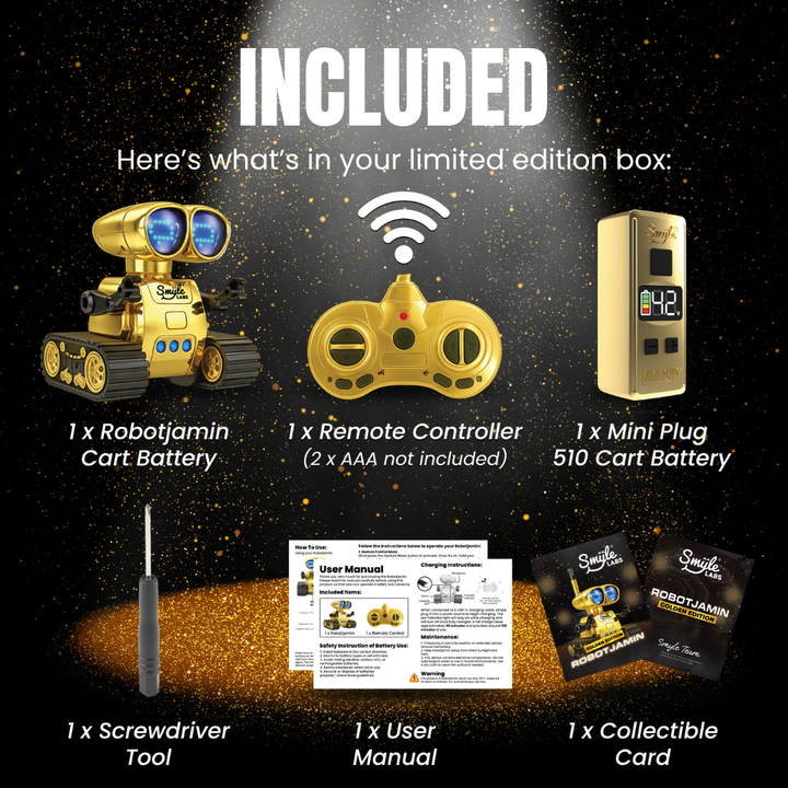 Smyle Labs Robotjamin Limited Edition Remote Control 510 Thread Vape Cart Battery
