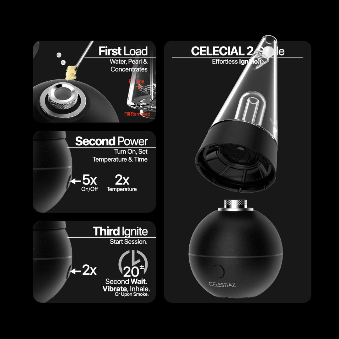 Yocan Black Celestial 2 Electric Dab Rig Vaporizer