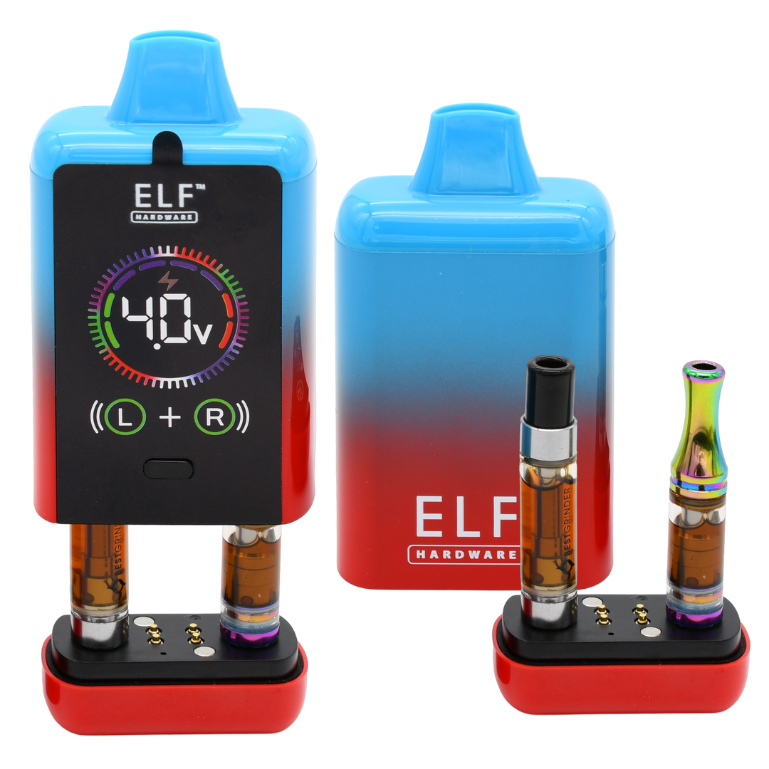 ELF Canndual Pro Discreet Dual 510 Thread Vape Cart Battery Vape Batt ELF Canndual Pro Discreet Dual 510 Thread Vape Cart Battery Vape Batt