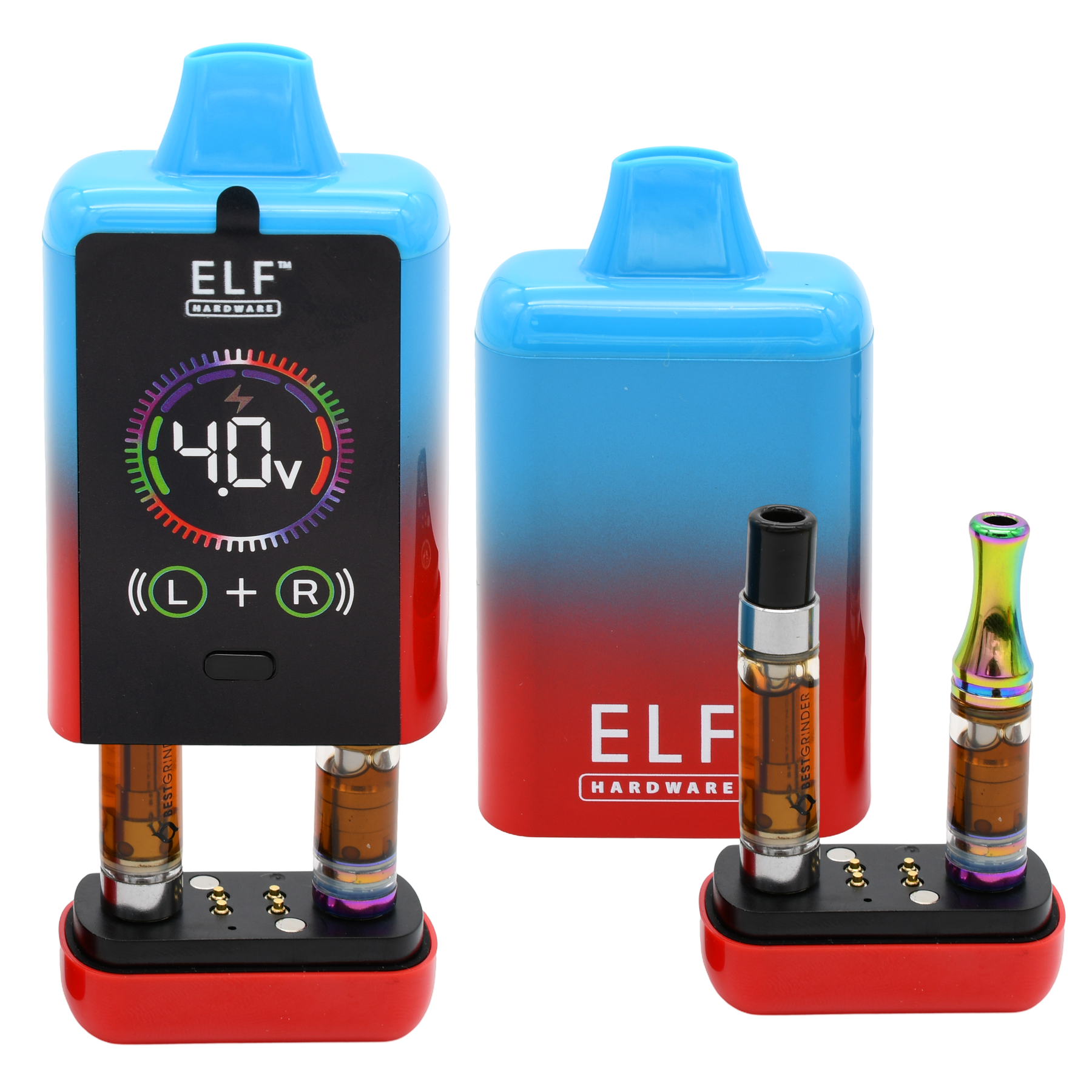 ELF Canndual Pro Discreet Dual 510 Thread Vape Cart Battery Vape Batt ELF Canndual Pro Discreet Dual 510 Thread Vape Cart Battery Vape Batt