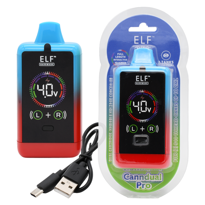 ELF Canndual Pro Discreet Dual 510 Thread Vape Cart Battery