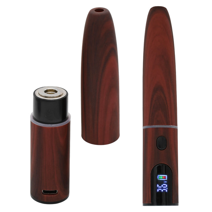 Open / Closed Ecigar Cartridge Battery - Mahogany