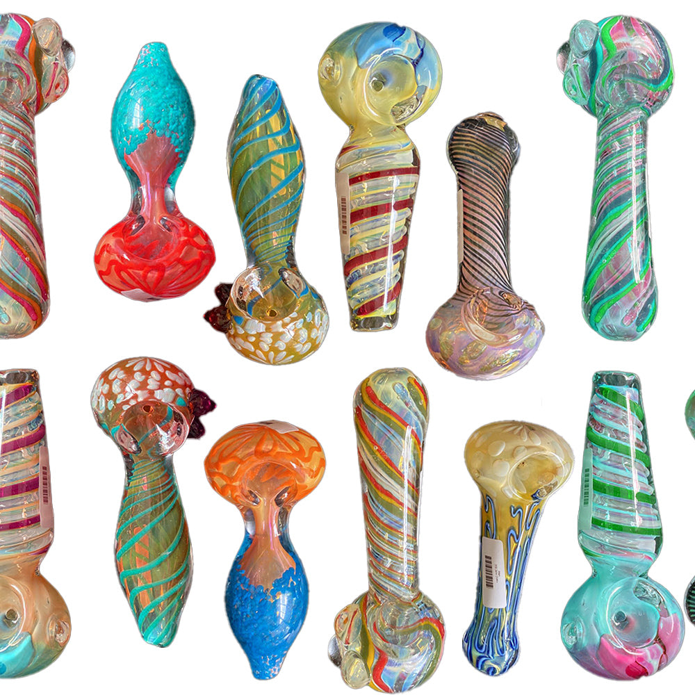 Assorted Glass Hand Pipes - HP700 Glass Pipes Glass Pipes Assorted  