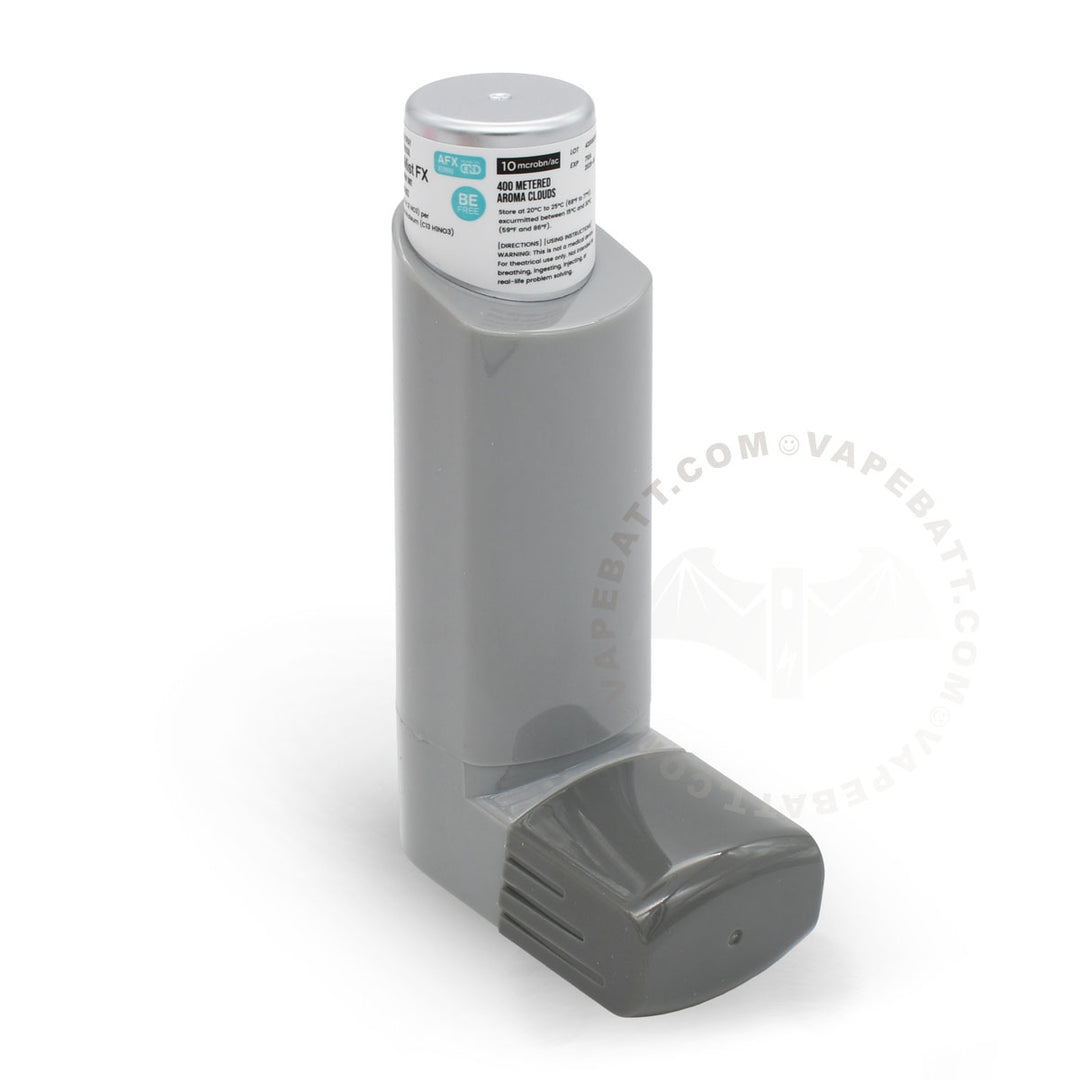 A gray Smyle Labs Inhaler battery device with a white top cartridge and a dark gray mouthpiece