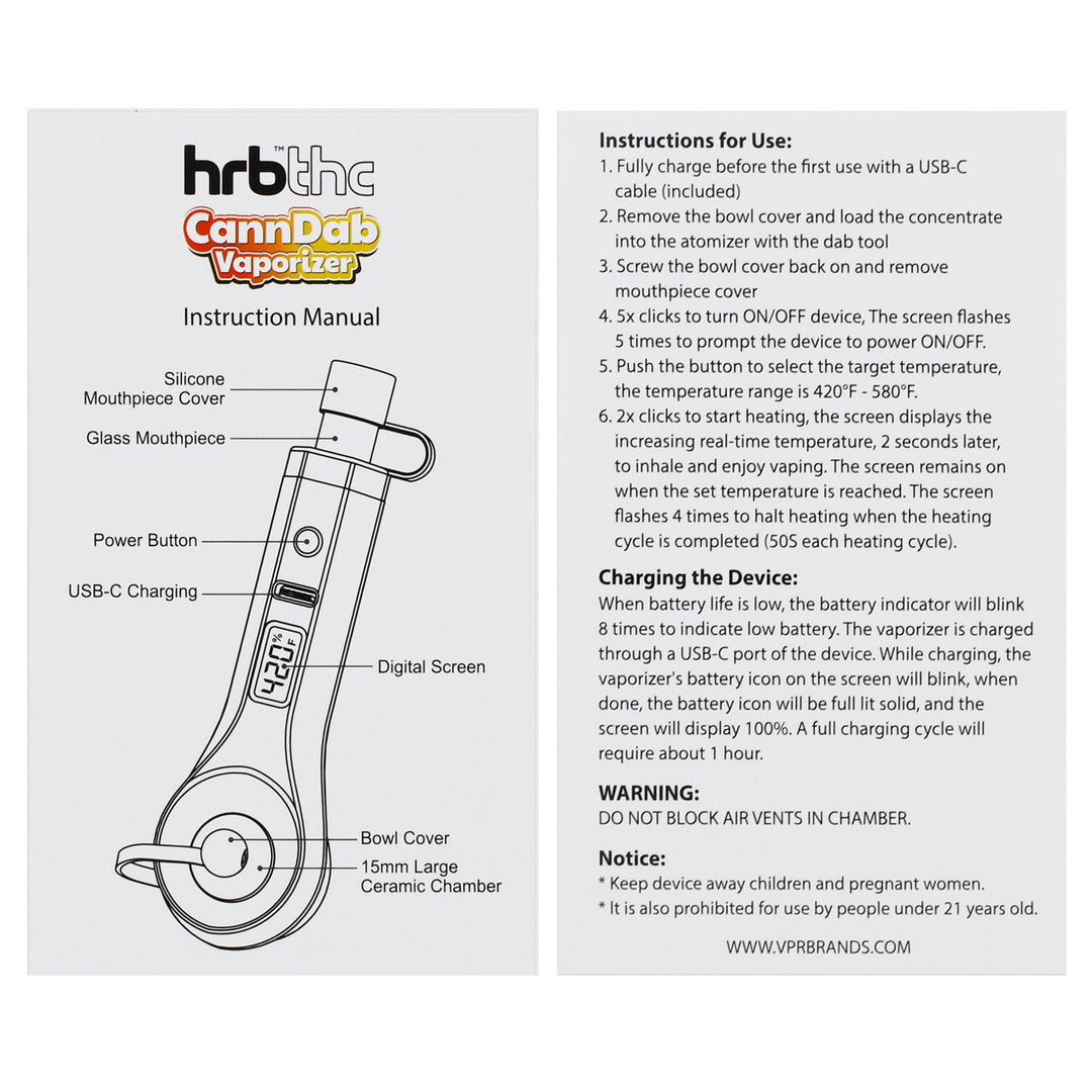 Honeystick HRB Vape Pipe for Dab Concentrates