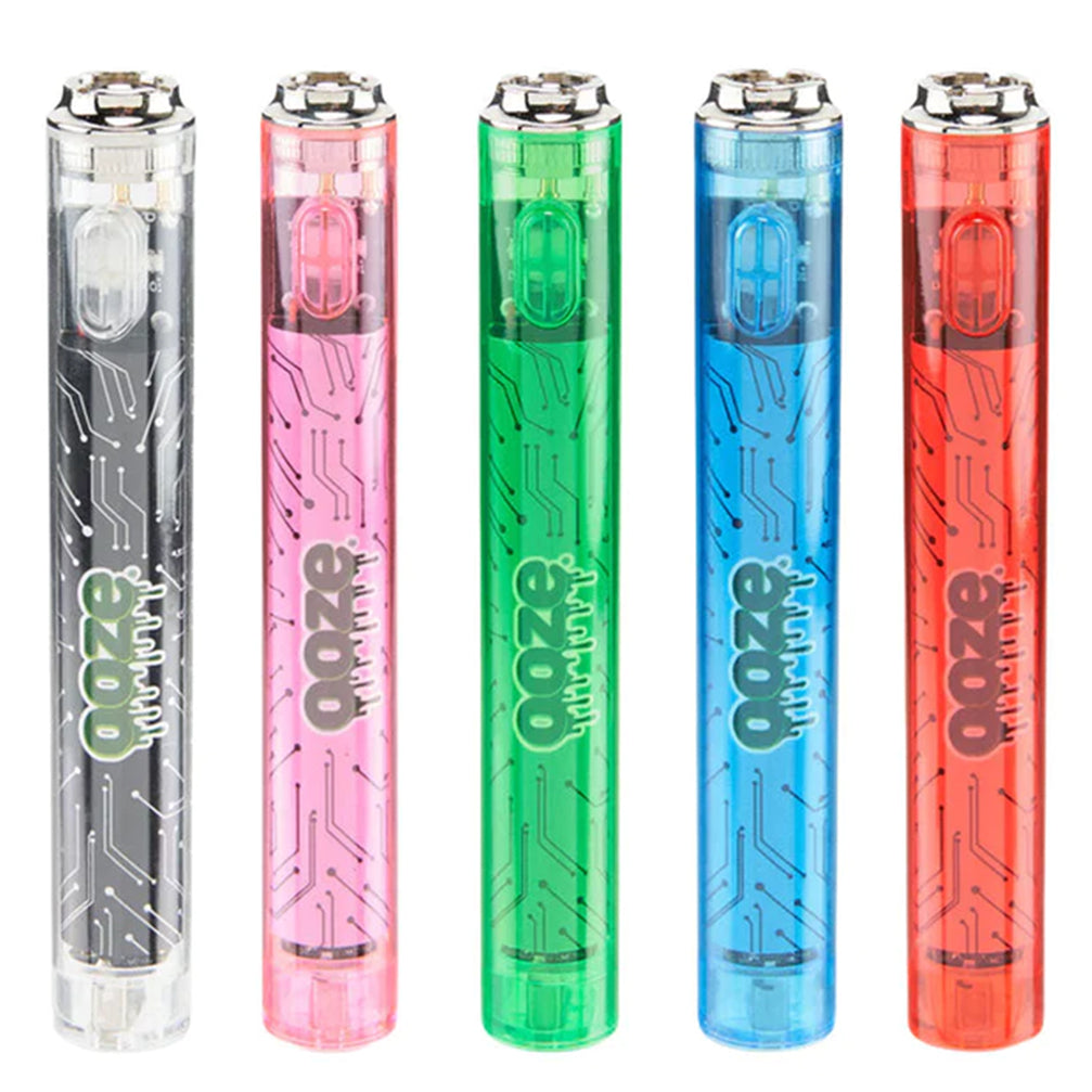 Ooze Slim Clear Series 510 Thread Vape Cart Pen Battery 510 Thread Battery Ooze   