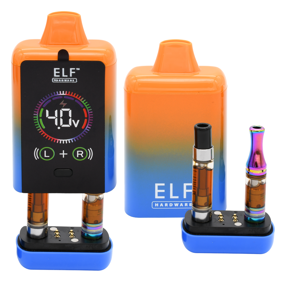ELF Canndual Pro Discreet Dual 510 Thread Vape Cart Battery Vape Batt ELF Canndual Pro Discreet Dual 510 Thread Vape Cart Battery Vape Batt