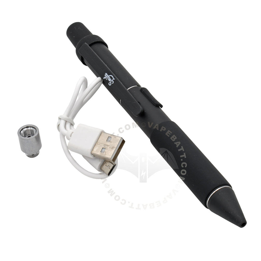 Black Penjamin Cart Pen, Micro-USB charging cable and metal adapter - Whole Kit
