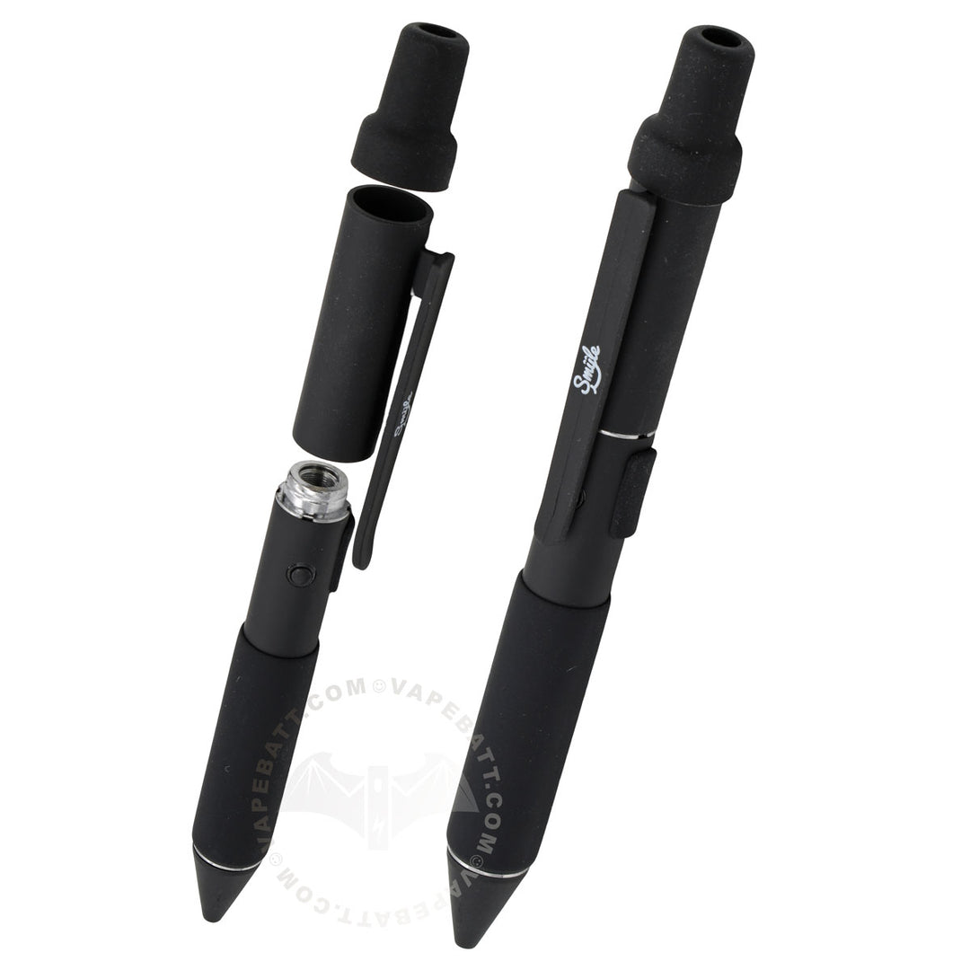 Penjamin Cart Pen black color, open/disassembled and closed ready to vape