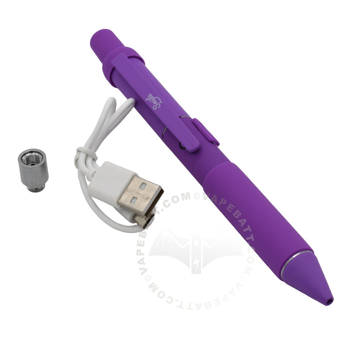 Purple Penjamin Cart Pen, Micro-USB charging cable and metal adapter - Included in Kit.