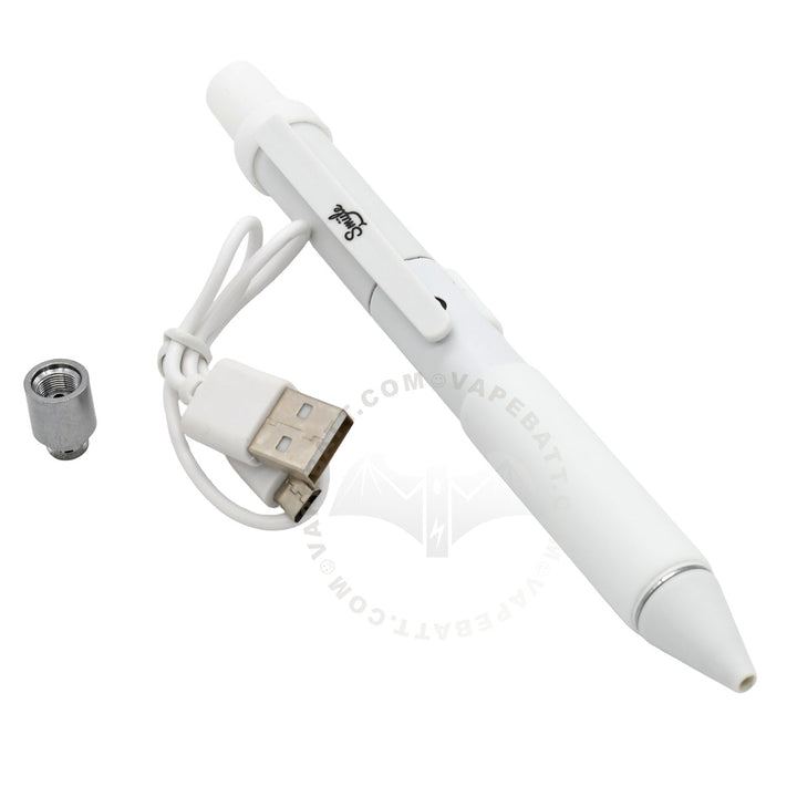 White Cart Pen, Micro-USB charging cable and metal adapter - Included in Kit.