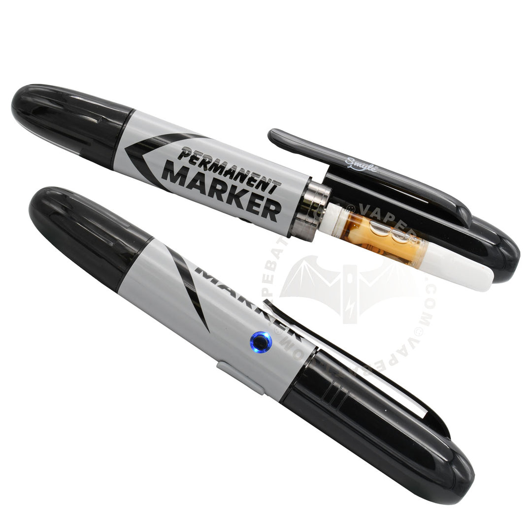 Smyle Labs Prmanent Marker Penjamin Cart Pen open with cartridge and closed 