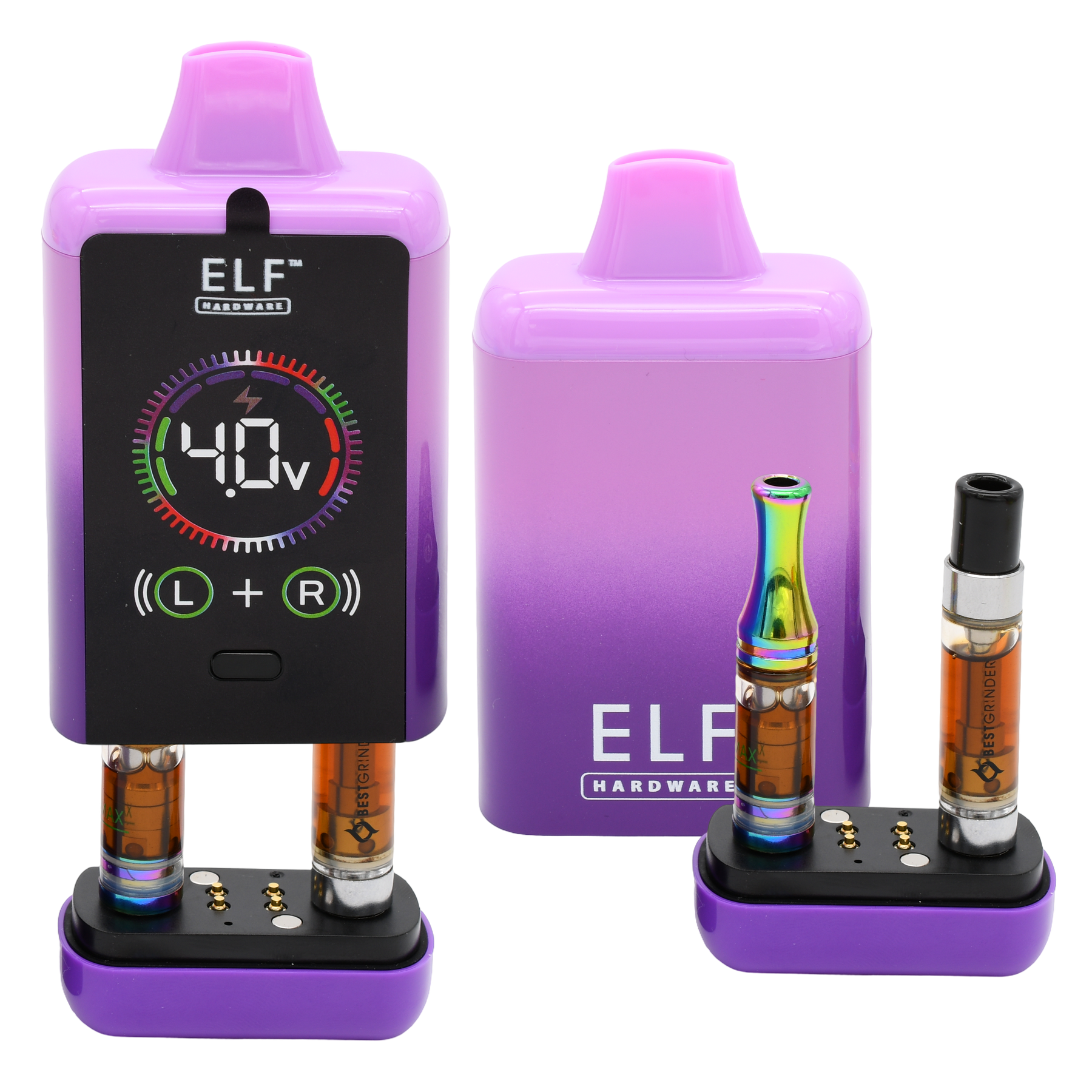 ELF Canndual Pro Discreet Dual 510 Thread Vape Cart Battery Vape Batt ELF Canndual Pro Discreet Dual 510 Thread Vape Cart Battery Vape Batt
