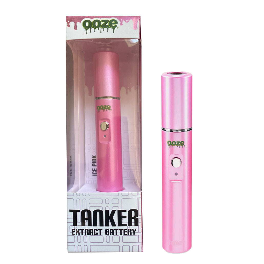 Ooze Tanker Wax & Thick Oil 510 Thread Cart Battery Vape Batteries Ooze Ice Pink  