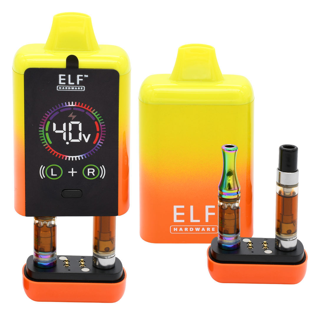 ELF Canndual Pro Discreet Dual 510 Thread Vape Cart Battery Vape Batt ELF Canndual Pro Discreet Dual 510 Thread Vape Cart Battery Vape Batt
