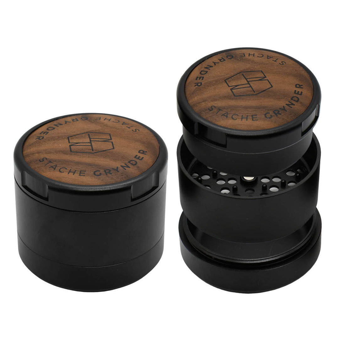 3PC Compact Herb Grinder by Stache Grynder Vape Batt 3PC Compact Herb Grinder by Stache Grynder Vape Batt