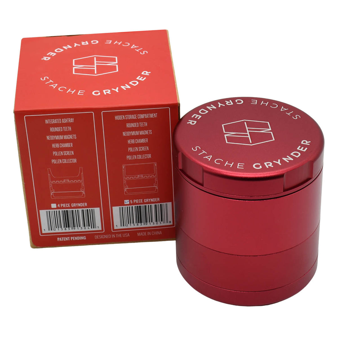 Stache Grynder - 5PC Dry Herb Grinder Herb Grinder Stache   