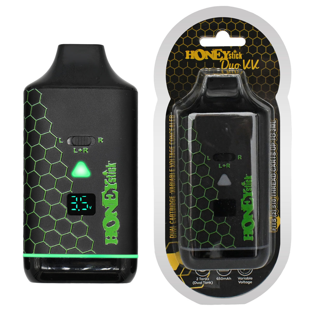 Honeystick DUO VV A Dual 510 Thread Vape Cart Battery VapeBatt