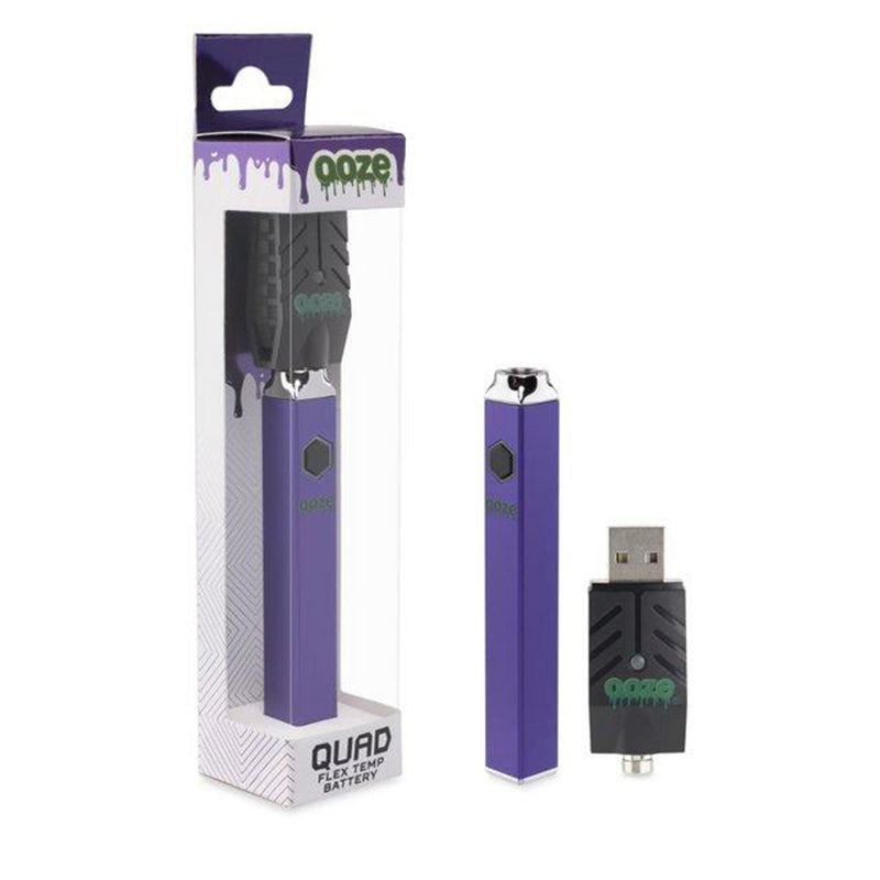 Ooze Quad Flex Temp 510 Thread Vape Pen  Ooze Ultra Purple  