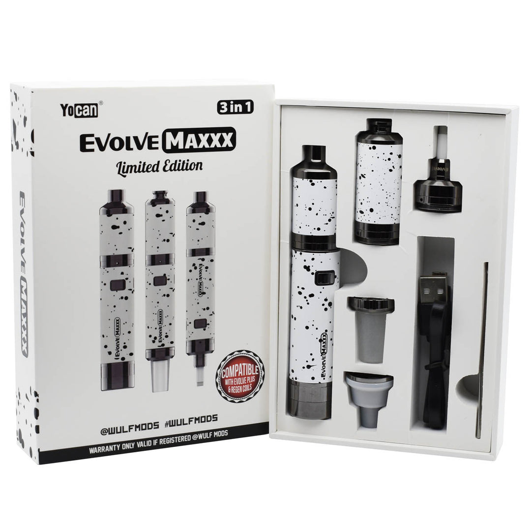 Yocan Evolve MAXXX 3-in-1 Concentrate Vaporizer / Nectar Collector Vape Pen Yocan White & Black  