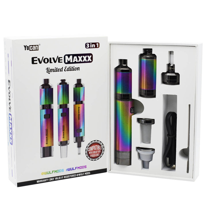 Yocan Evolve MAXXX 3-in-1 Concentrate Vaporizer / Nectar Collector Vape Pen Yocan Rainbow  