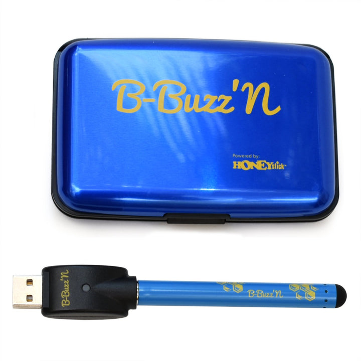 B-Buzz’n Wallet 510 Vape Cart Pen Battery  B-Buzz'n Blue  